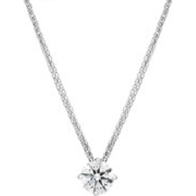 18ct White Gold 0.70ct Diamond Round Brilliant Cut Solitaire Slider Pendant - White Gold