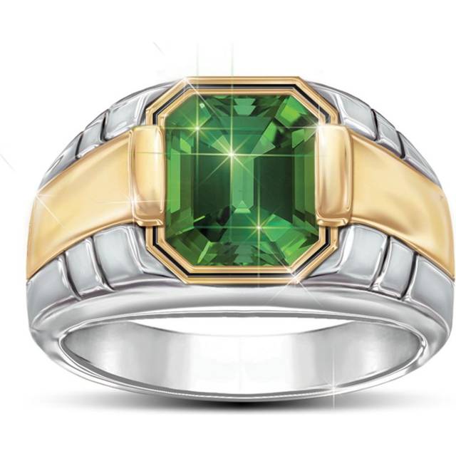 'Force Of Nature' Men's Silver-Plated Helenite Ring