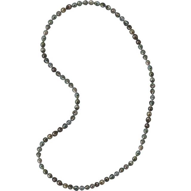 Diadema Womens - Necklace - Real Tahitian Pearls - Rainbow - Black - One Size