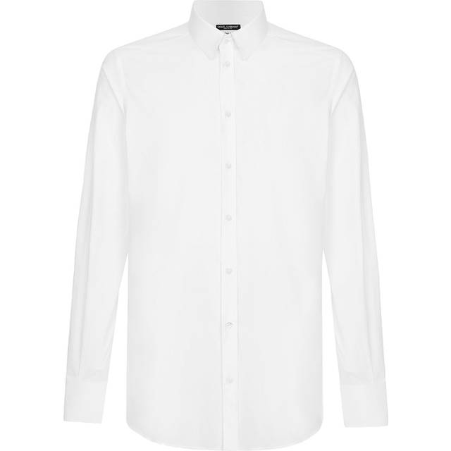 Dolce & Gabbana, Formal Shirts, male, White, XL, White Formal Shirt with Classic Collar and Button Closure