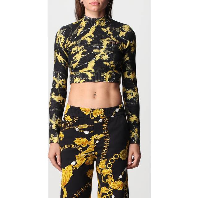 Versace Jeans Couture Black Chain Couture Sweater - EG89 Black/Gold - XS