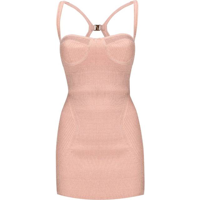 Retrofête Ribbed Mini Sheath Dress