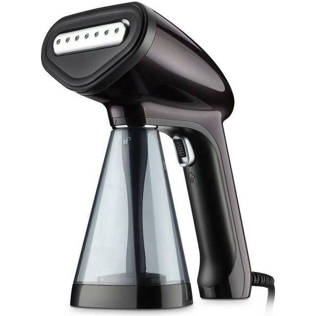 (Black) Portable Foldable Garment Steamer Powerful Clothes Steam Iron Fast Heat-up Fabric Wrinkle Removal 260ml Water Tank for Travel Home