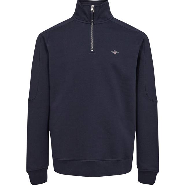 GANT Sweatshirt med halvlång dragkedja för män, Kvällsblå, S