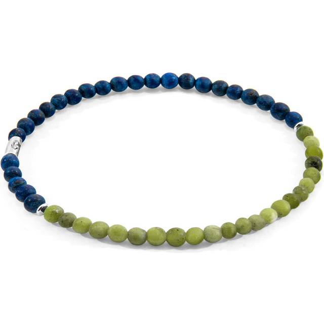 Alexander Silver and Stone SKINNY Bracelet - Green - 21cm