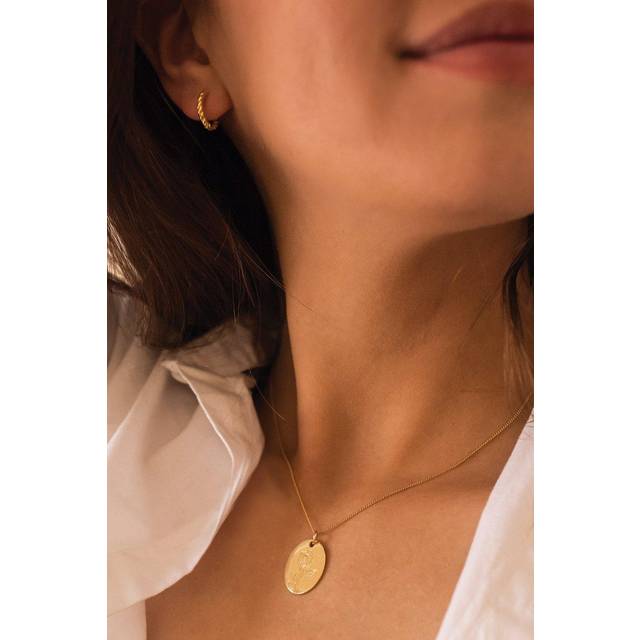 Elk & Bloom 14K Gold Rose Flower Necklace - One Size