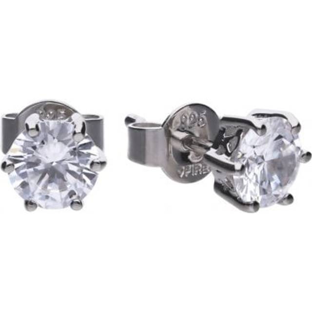 Diamonfire White Zirconia Solitaire Prong Setting Earrings E5582