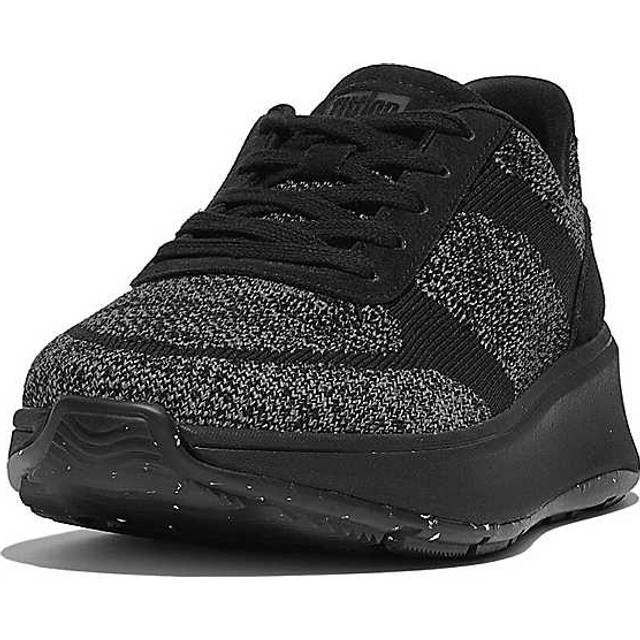 FitFlop F-Mode E01 Knit Flatform Trainers - Black