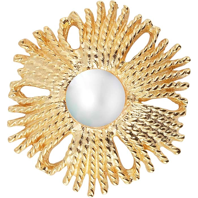 CU Jewellery - Gatsby Big Pearl Ring Gold
