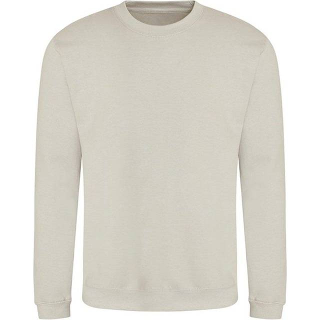 (S, Natural Stone) AWDis Just Hoods AWDis Unisex Crew Neck Plain Sweatshirt (280 GSM)