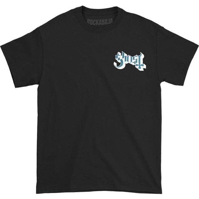 (XL, Black) Ghost Unisex Adult Dance Macabre Cover Back Print Logo T-Shirt