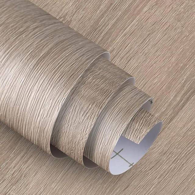 SHEIN 1PC Light Wood Wallpaper Peel and Stick Wallpaper Oak Wood Grain Contact Paper for Countertops Waterproof Wood Look Wallpepr for Walls Kitchen Bedroom
