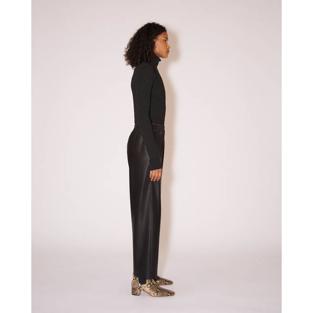 Faux Leather ODESSA Loose Fit Pants with Drawstring Waist size Xs (Xs)