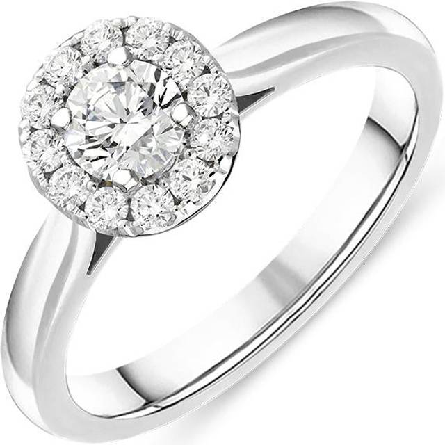 18ct White Gold 0.28ct Diamond Round Cluster Ring