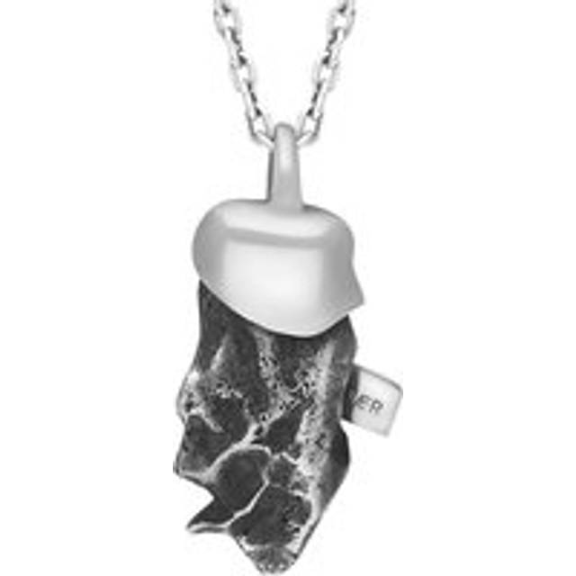 Sterling Silver Meteorite Large Unique Necklace D
