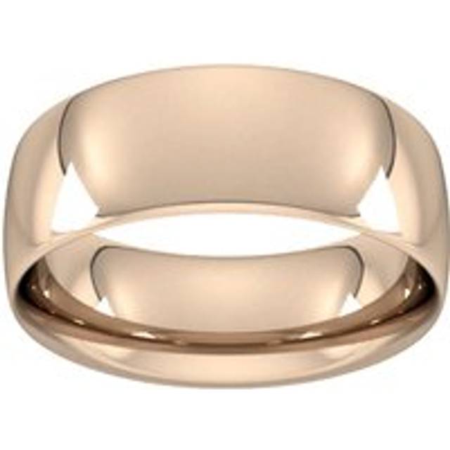 8mm Traditional Court Heavy Wedding Ring In 18 Carat Rose Gold - Ring Size X