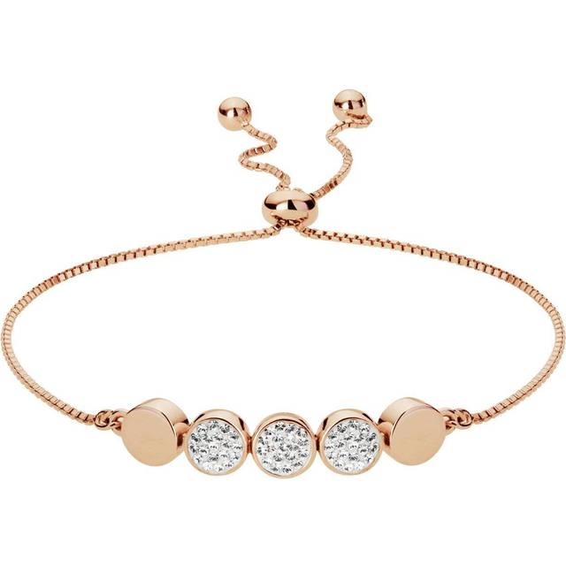 Crystal Adjustable Friendship Bracelet - Rose Gold - One Size