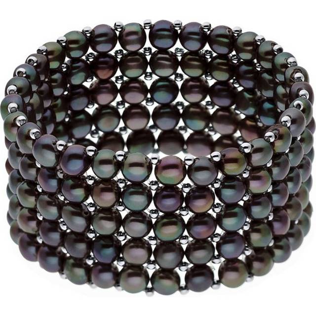 Diadema Womens - Bracelet - Real Freshwater Pearls - Black Tahitian Style - One Size