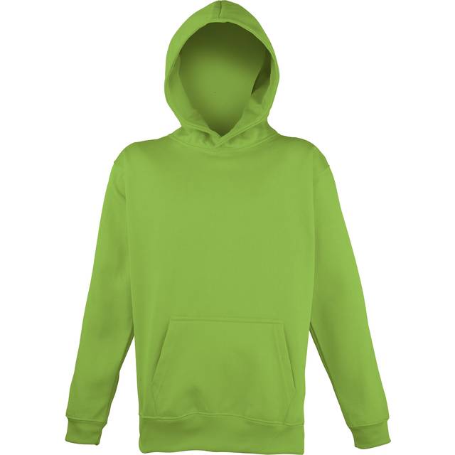 (9-11, Electric Green) Awdis Childrens Unisex Electric Hooded Sweatshirt / Hoodie / Schoolwear