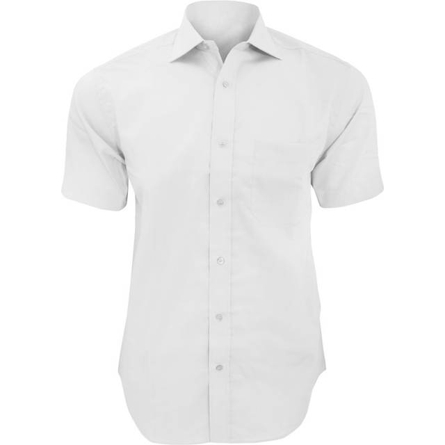 Kustom kit mens premium non iron short sleeve cotton shirt 9 sizes bc596