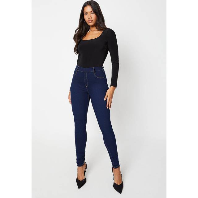 Womens Tall Skinny Ankle Grazer Jeggings - Indigo - 8