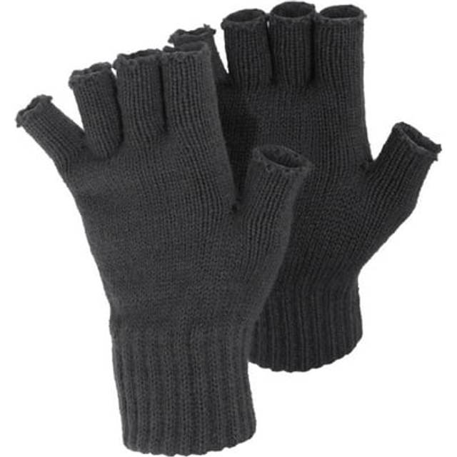 FLOSO Ladies/Womens Winter Fingerless Gloves - Charcoal - one size