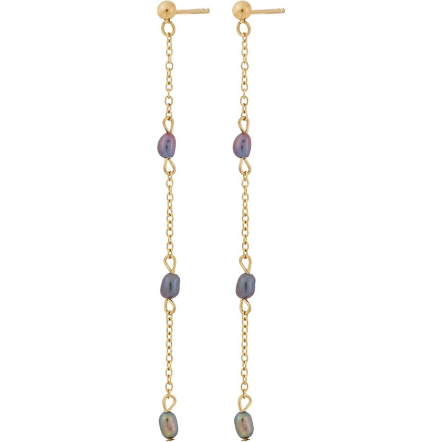 Edblad - Perla Mini Earrings Multi Teal Gold