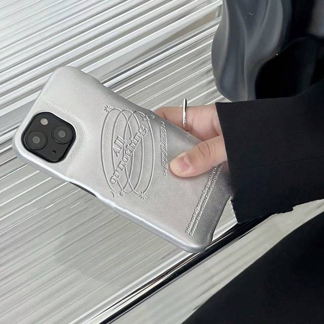 Ins tvåltryckt lädermönster med stjärndesign telefonfodral Kompatibel med Iphone 14 Pro Max/13/12/11 Pro/11, mjukt silikonskal med kreativ modestil fö - Silver (Multi-size)