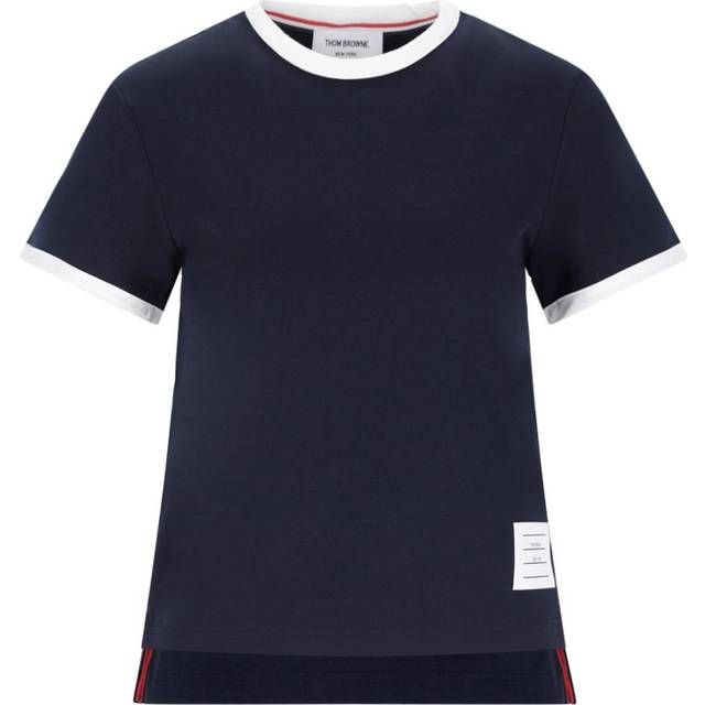 Thom Browne Ringer T-Shirt - Navy - 36