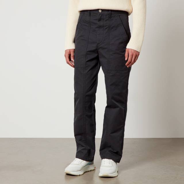 MARANT Leonel Cotton-Twill Straight-Leg Trousers - FR 36/S - Black