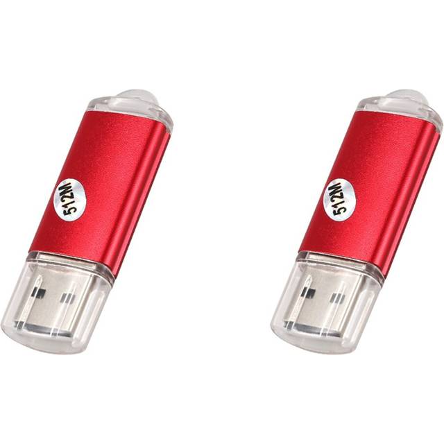2X USB 2.0 Flash Memory Stick Pen Drive Storage Thumb Color:Red Capacity:512MB