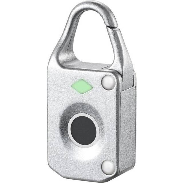 (Silver) Anti-theftl Electronic Smart Fingerprint Padlock Outdoor Travel Suitcase Bag Lock