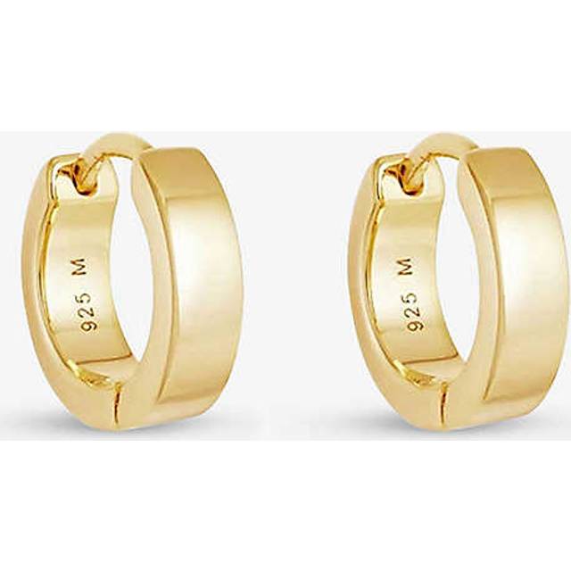 Chubby 18ct Yellow Gold-plated Vermeil Sterling-silver Huggie Earrings - GOLD