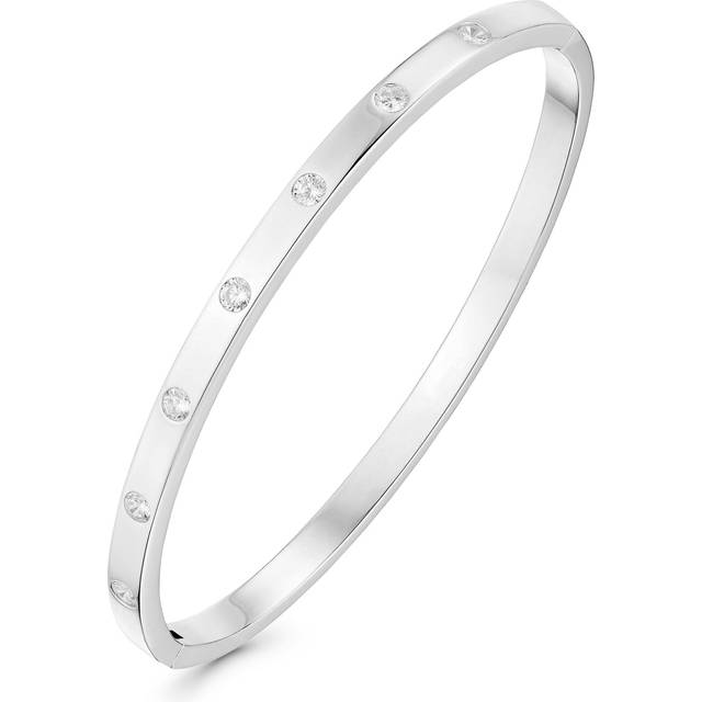 Silver Cubic Zirconia Bangle