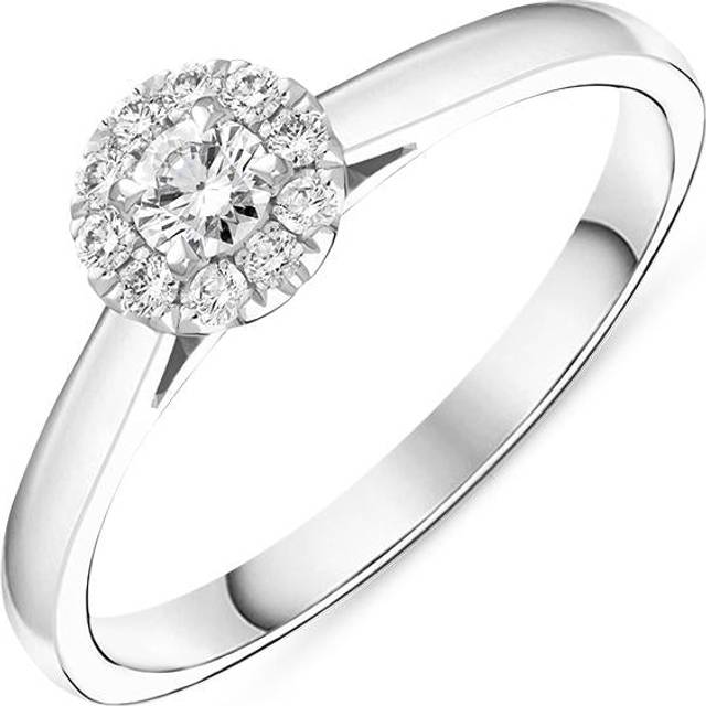 Platinum Brilliant Cut 0.20ct Diamond Round Ring