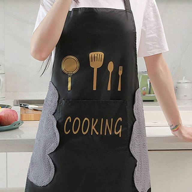 SHEIN Simple Style Random Color Waterproof And Anti-Fouling Hand-Wiping Apron 1 Piece,Kitchen,Bathroom,Home,Household Supplies