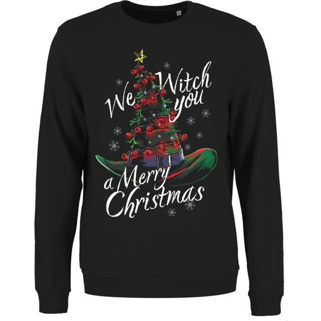 (14 UK - 16 UK, Black) Grindstore Womens/Ladies We Witch You A Merry Christmas Sweatshirt