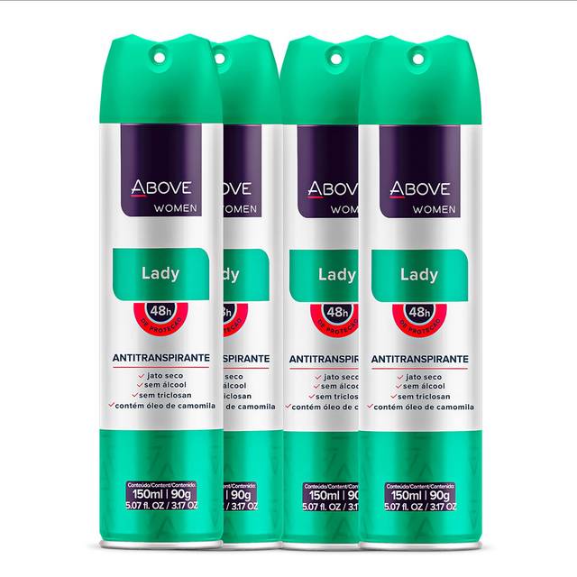 Above 48 Hour Antiperspirant Deodorant Spray for Women - Fresh Scent  Controls Sweat and Body Odor  Leaves No White Marks  Cruelty-Free  Vegan  Dermat