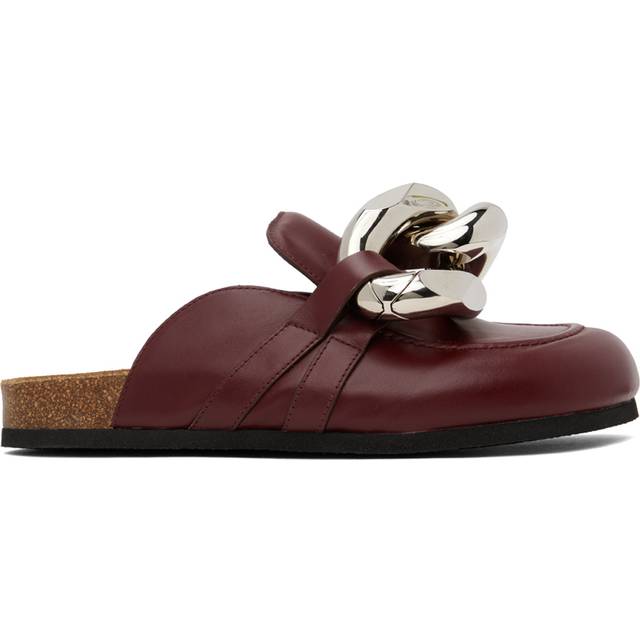 JW Anderson Burgundy Chain Loafers - 601 Dark Red - IT 35