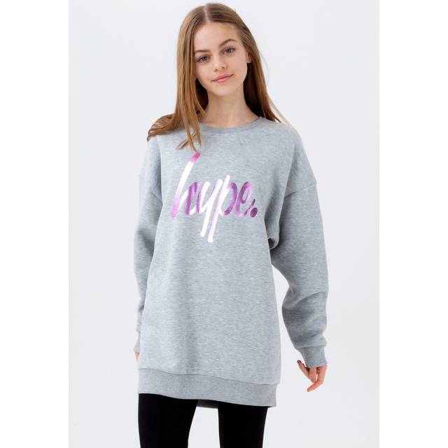 hype girls grey princess script sweat dress