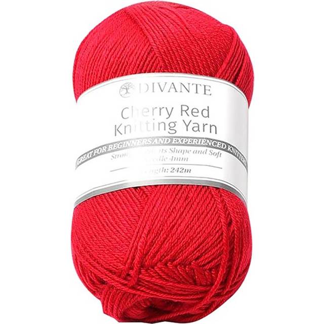 Divante Cherry Red Basic Knitting Yarn 242m