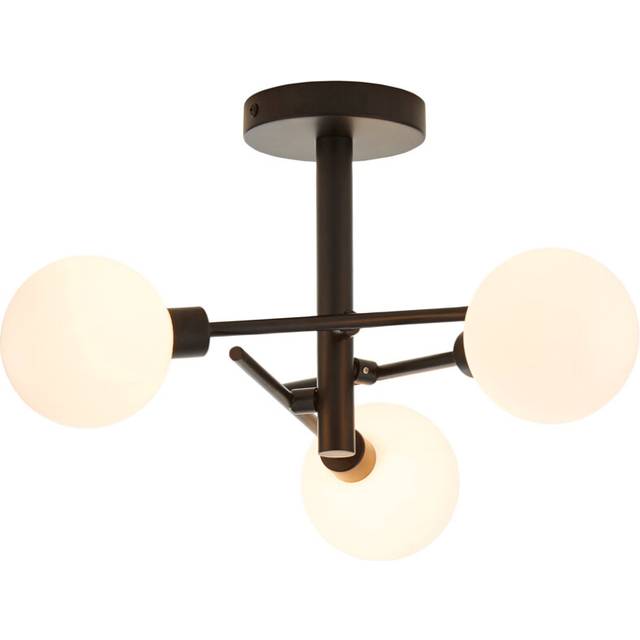 Litecraft supa ceiling light, table lamp 3 arm with glass shades - 2 colours