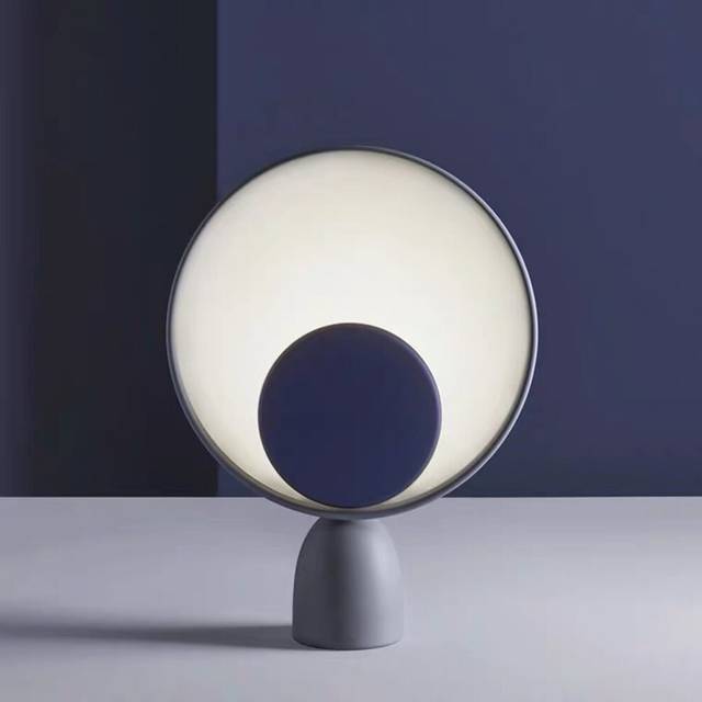 LED Table lamp Orbit lights, navy blue 35cm 20W Bedside Lamp