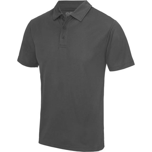 (XL, Charcoal) Just Cool Mens Plain Sports Polo Shirt