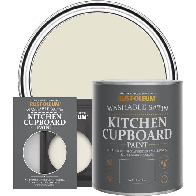 Rust-Oleum Washable Satin Finish Kitchen Cupboard Paint In Oyster - Beige