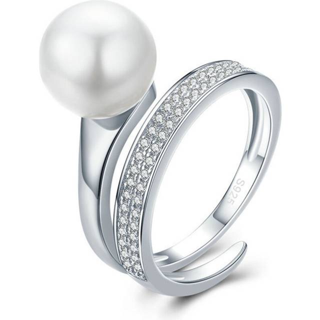 Silver plating Elegant Round Geometric Finger Rings for Women Anniversary Ring Jewelry