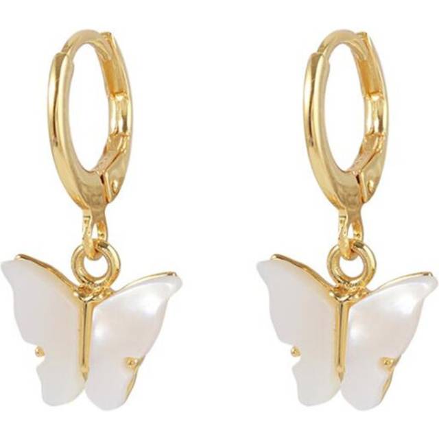 2PCS Gilding Butterfly Earrings Female Fashion Trend Sexy Hot Temperament Simple Gift Handmade Jewelry Couple - Multicoloured
