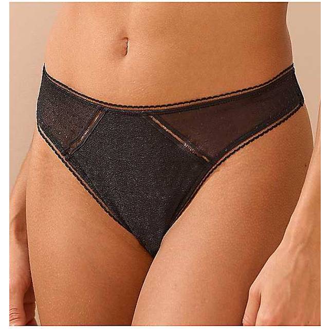 s.Oliver Mesh Polka Dot Thong - Transparent