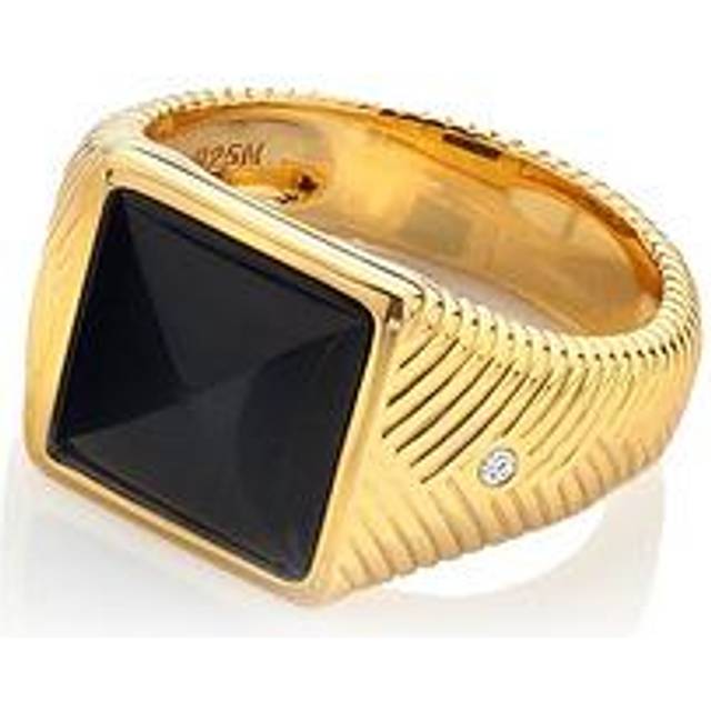 Black Onyx Signet Ring DR256 / Size L