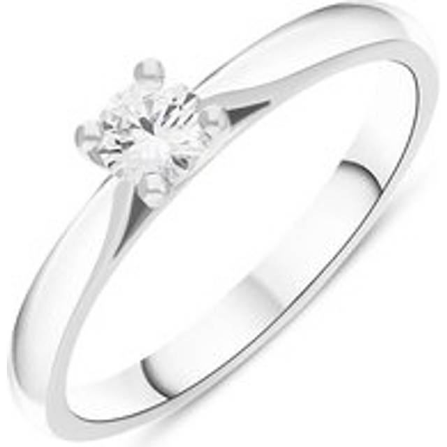 Platinum 0.20ct Diamond Round Brilliant Cut Solitaire Ring - Platinum